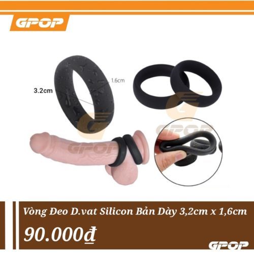 Vòng Đeo Dương Vật Silicon Bản Dày 1,6cm